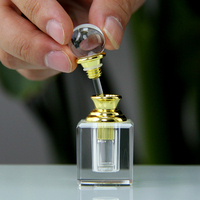 Flacon de parfum vide en cristal K9 carré miniature de 1 ml, transparent, pour échantillon de parfum, emballage cadeau, vente en gros