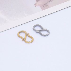 Hebilla en Forma de S de Acero Inoxidable, Accesorio de Joyería, Color Oro y Plata, Cierre para Collar y Pulsera, Conector de Cadena - Product Image 1