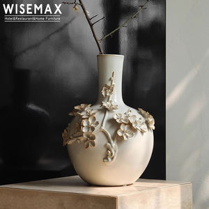 WISEMAX mobili europei arte Vintage <span class=keywords><strong>soggiorno</strong></span> decorazione fiore in rilievo ornamento di nozze fatto a mano vaso di ceramica per la casa - Product Image 4