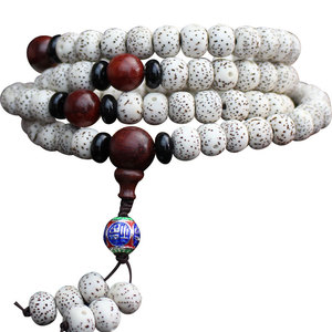 Großhandel Trendiges Schwarz-Weißes Stern-Mond-Bodhi 108 Buddha-Armband mit Schwarzem Achat Unisex-Accessoires Original Samen-Armband - Product Image 3