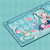 Tapis de souris de jeu en tissu imperméable AKKO Hatsune Miku, grand format 900x400mm, pour clavier de joueur et bureau d'ordinateur