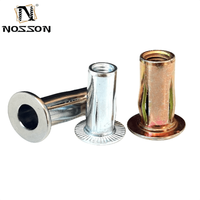 Inserts filetés pré-bulbés en acier inoxydable galvanisé, Inserts filetés à fente, écrou croisé plus écrou lanterne rivet écrou