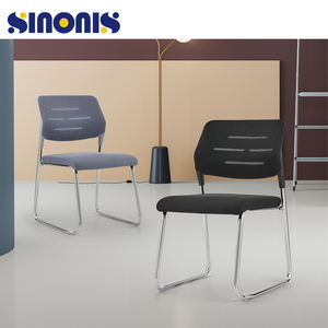 Sinonis Factory Wholesale Executive Middle Back Office Chair Without Wheels Iron <b>Frame</b> - Product Image 1
