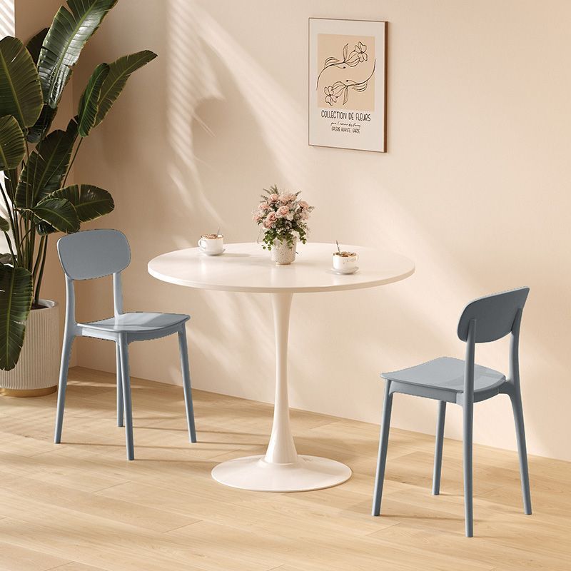 White and blue - a table and two chairs