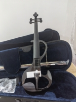 Violon électrique 5 cordes VE402 avec corps en contreplaqué, modèle professionnel 4/4 avec émetteur
