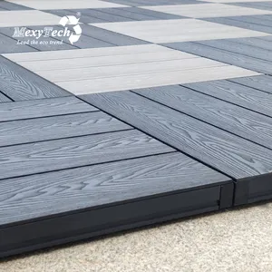 Mexytech không có công cụ cần thiết sàn decking ngoài trời Composite gỗ gạch cho Patio WPC