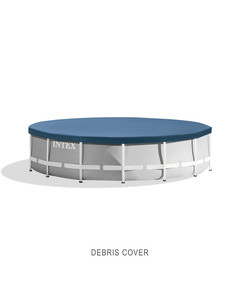 <span class=keywords><strong>INTEX</strong></span> 26720 Piscine extérieure hors sol familiale en PVC avec cadre en acier inoxydable et couvercle Design à <span class=keywords><strong>prisme</strong></span> rond - Product Image 5