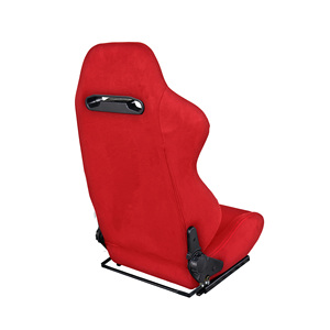 Siège - Siège de voiture sport individuel, velours, rouge, universel avec kit Simoni Racing Sled - Product Image 2