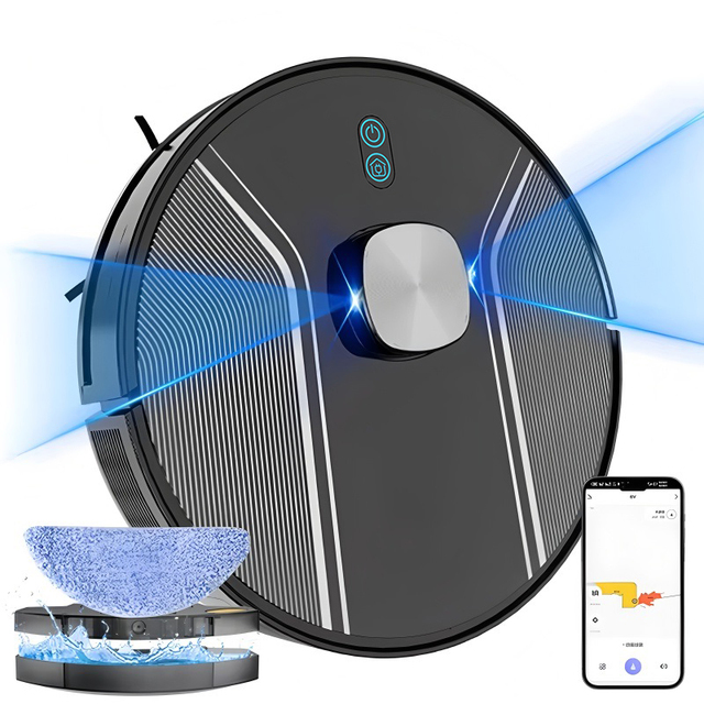 Hot Sale Smart AI Automatic Laser Electric Robot Vacuum Cleaner With Mop Sweep Combo Function Mapping for Floor Care Wet and Dry
