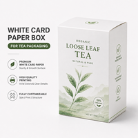 Boîte en carton SBS 350 g/m² couleur pleine, prix usine, pour emballage de thé en vrac biologique de luxe et de qualité supérieure