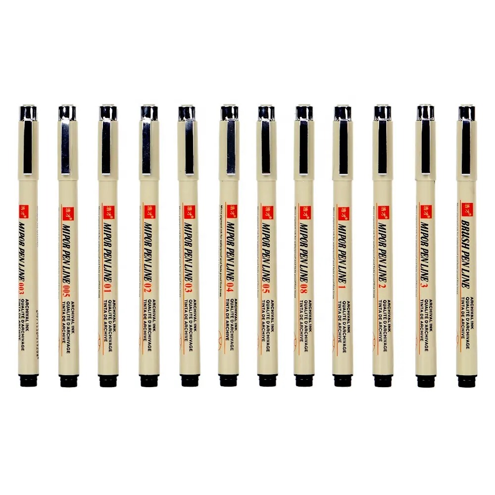 Водонепроницаемый 13 размера черного цвета рисовать ручка тонкая грань ручка для рисования Маркер ручки иглы для художника дизайнер проектировщик