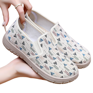 Chaussures plates en toile pour femmes Dana, toutes saisons, avec semelle intermédiaire en caoutchouc et semelle extérieure en cuir véritable - Design polyvalent - Product Image 1