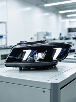 Nouveaux phares LED avant pour Série 3 E90 M3 320i 2005-2012, lentille modifiée Snake Eye, feux de jour jaunes et blancs