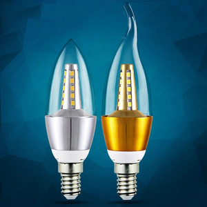 หลอดไฟ LED รูปทรงเทียน E14 5W 7W 9W 12W แหล่งกำเนิดแสงสำหรับโคมระย้าแบบปลายแหลม E27 หลอดประหยัดพลังงานสำหรับโคมคริสตัล - Product Image 2