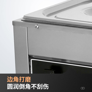 Estufa Eléctrica Comercial de Acero Inoxidable para Calentar Alimentos, 3 Recipientes, 1500W 3000W, para Restaurantes, Hoteles y Cantinas - Product Image 2