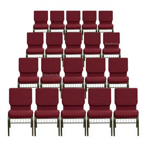 Sillas Apilables para Banquetes de Iglesia, con Estructura Metálica de Alta Calidad, para Fiestas, Bodas, Eventos y Ceremonias - Product Image 1