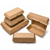 Boîtes à hamburgers en carton ondulé personnalisées avec logo pour l'emballage de restauration rapide à emporter