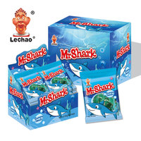 Bonbons gélifiés en forme de requin bleus et blancs, très demandés, bonbons mous en forme d'animaux, confiserie gélifiée personnalisée à marque privée