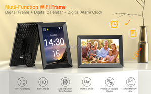 2024 thiết kế mới 10 inch Wifi thông minh hình ảnh kỹ thuật số khung ảnh với lịch đồng hồ báo thức + Trạm thời tiết chức năng - Product Image 3