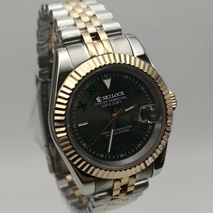 Reloj Mecánico SEILOCE Japonés NH35, Diseño Deportivo con Esfera Romana Verde, Correa de Acero Multifunción, para Hombre, Estilo Casual y de Negocios - Product Image 6