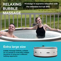 OEM 4-6 Personnes Spa Gonflable Piscine Massage À Bulles Pvc Point Extérieur Bain De Glace Intérieur Rond Gonflable