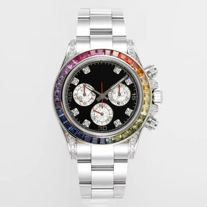 Reloj DE BUCEO mecánico cronógrafo de alta calidad de 40mm Rainbow Gem Dia Sport ETA 4130 ZF Factory Direct 904L nuevo - Product Image 1