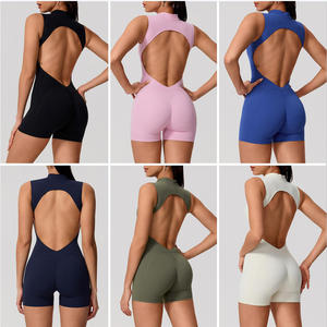 Monos deportivos de alta intensidad para mujer, sin espalda, enterizos de entrenamiento, monos de gimnasio, fitness, <span class=keywords><strong>yoga</strong></span> de una pieza para mujer - Product Image 3