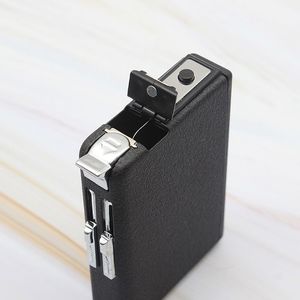 Étui à cigarettes automatique <span class=keywords><strong>de</strong></span> luxe en métal (lot <span class=keywords><strong>de</strong></span> 10) avec briquet intégré, design créatif noir givré/encens, logo personnalisé - Product Image 4