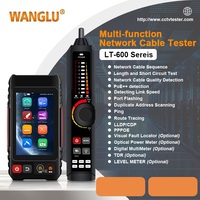 Nouveau WANGLU-LT-600T testeur de câble réseau multifonction, traçage et traqueur de câble, localisateur visuel de défaut/OPM/DMM/TDR/compteur de niveau