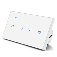 3 Gang Smart Life untuk Sakelar Lampu Zigbee Wi-Fi dengan Tombol Sentuh Mendukung Kontrol Suara Google Home Alexa