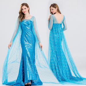 Disfraz de actuación para adultos para Halloween <span class=keywords><strong>Elsa</strong></span> <span class=keywords><strong>Anna</strong></span> Hans <span class=keywords><strong>Olaf</strong></span> Kristoff vestido de princesa puesta en escena - Product Image 3