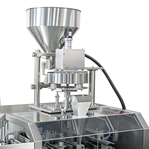 <span class=keywords><strong>Machine</strong></span> d'emballage horizontale pour sachets préformés avec système de dosage multiple pour le remplissage de céréales mélangées, d'avoine, de café en poudre et de miel - Product Image 1