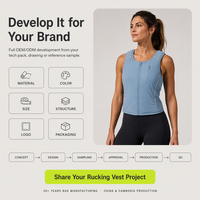 Gilet de musculation lesté pour femmes, porte-plaques pour 10 à 20 lb, fermeture éclair frontale, dos en maille 3D respirante, tailles XS à XL