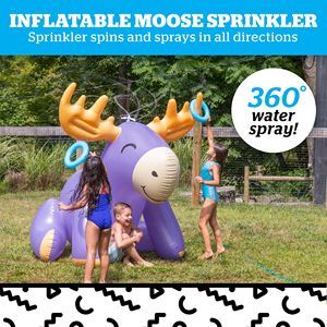 Nouveau jeu de lancer d'anneaux gonflable en forme de renne de 1,5 m pour enfants, jouet aquatique pour l'extérieur, idéal pour les fêtes estivales - Product Image 2