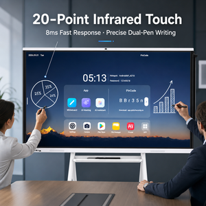 Tableau blanc électronique éducatif IFP 4K de 98 pouces OEM avec IA, double système <span class=keywords><strong>d</strong></span>'exploitation <span class=keywords><strong>et</strong></span> partage <span class=keywords><strong>d</strong></span>'<span class=keywords><strong>écran</strong></span> sans fil pour les écoles - Product Image 5