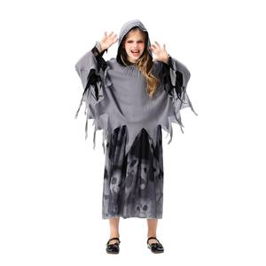 Cape de déguisement d'Halloween pour enfants, Robe de Grim Reaper, Costume amusant de grand-mère, Tenue de scène pour fête costumée - Product Image 6