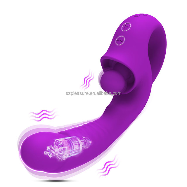 Hot Seller Tongue Sex Toy Vibrator Double Stimulation Clitoral Licking Tongue Vibrator