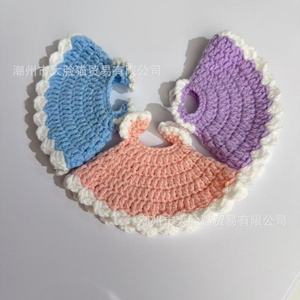 Vestido de princesa tejido a crochet para muñecas de peluche, ropa de muñeca de algodón hecha a mano de 20 cm, ropa de fiesta unisex - Product Image 2