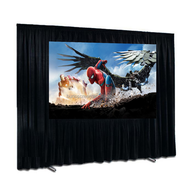 150 Inch Fast Fold Outdoor Projection Screen Front and Rear Surface for Movie Projector for Outdoor Movie Nights