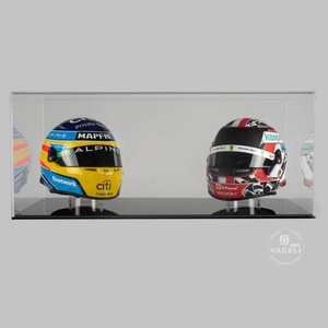 High Quality Clear Acrylic Football Helmet Display Case for <b>Model</b> Cars Mini Helmets Custom Size Thickness YAGELI Brand Home - Product Image 4