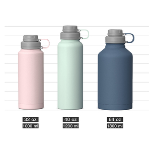 Sıcak satış büyük kapasiteli seyahat ve okul 64oz şok geçirmez sessiz taban yalıtımlı su şişesi ile çıkarılabilir demlik kapak - Product Image 6