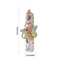 Nouveau Flacon de Parfum Cylindrique Explosion, Sac à Main, Porte-clés Papillon, Sens Fille, 5ML, Sérigraphié, Portable, Voyage, PU, Métal