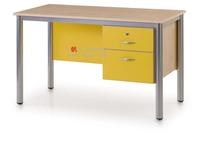Table de bureau en bois moderne et contemporaine pour l'école, le personnel et les enseignants, avec tiroirs verrouillables, durable et écologique