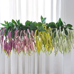 Fleur artificielle Larmes de l'amour rose en soie, plante suspendue, décoration de mariage et de maison, décoration de plafond 120cm - Product Image 2