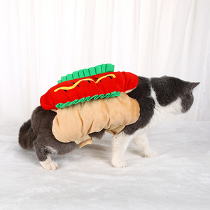 Costume de hot-dog pour animaux de compagnie SML rouge, tenue de transformation pour chats et chiens - Product Image 3
