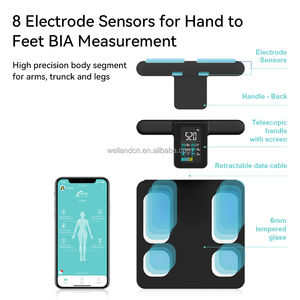 Bilancia Digitale Intelligente per Grasso Corporeo con 8 Elettrodi, Schermo VA, Vetro Temperato, Personalizzabile OEM/ODM, Grado Medico, Ricaricabile per App - Product Image 3