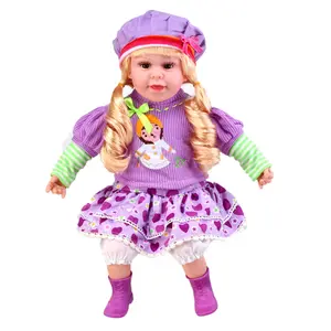 素敵な話すスペインのインタラクティブなまばたきの目電気話すビニール機能赤ちゃん人形のおもちゃ