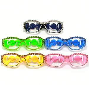 Gafas de Sol Cat Eye de Lujo con Logotipo Personalizado 2025, Gafas de PC Anti Luz Azul, Montura Pequeña de Diamantes, Gafas Ovaladas para Mujer - Product Image 6