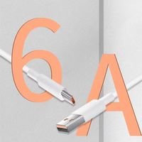 Kabel pengisi daya ponsel USB Tipe C, kabel Data Tipe C untuk Android 6A