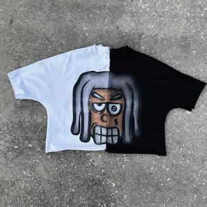 Übergroßes Crop Boxy Fit T-Shirt Herren Baumwolle Drop Shoulder Streetwear Luxus qualität Benutzer definiertes Logo DTG Bedrucktes T-Shirt für Herren - Product Image 1